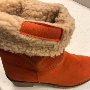 Orange Suede Boot